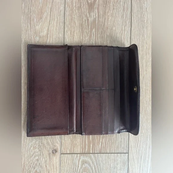 Vintage COACH Leather Tri Fold Brown Wallet neutral chic leather - Picture 4 of 13